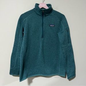 Patagonia Women’s Better Sweater 1/4 Zip Teal Blue Size Medium